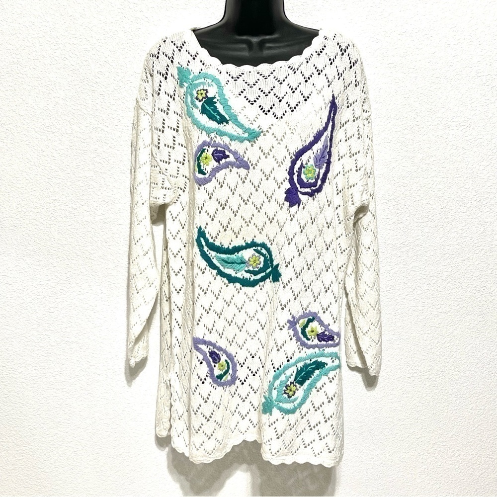 Diane Von Furstenberg the Color Authority Woman Knit Tunic Sweater Size L